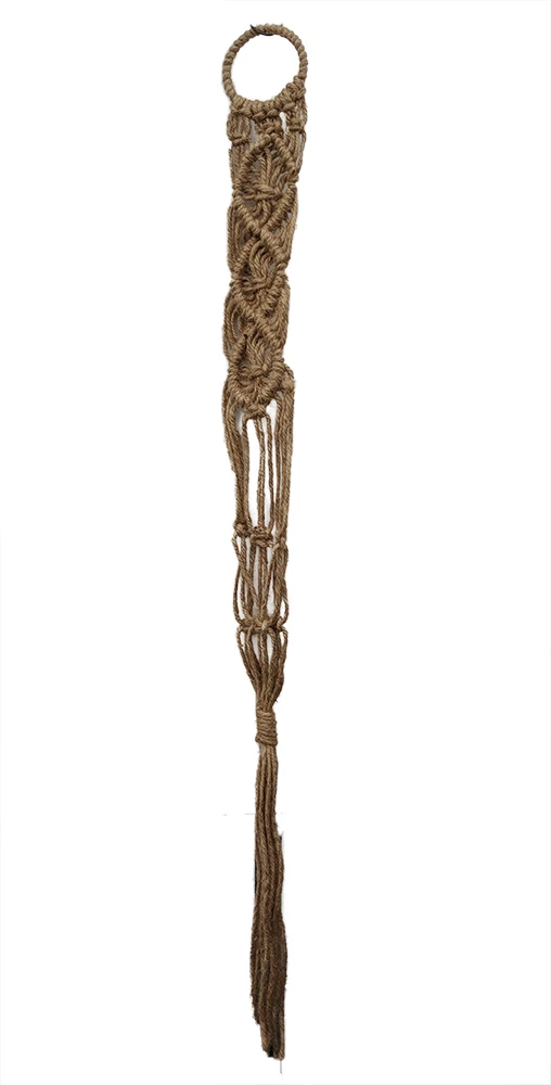 Natural Jute Macrame Plant Hanger - 47" Length - Holds 6-8" Pot Size - Model 31 2 Natural Jute Macrame Plant Hanger - 47" Length - Holds 6-8" Pot Size - Model 31 - Image 2